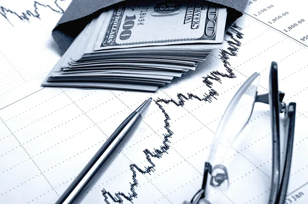 Financial forecasts on the stock exchanges. — Stock Photo, Image