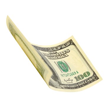 Yüz dolar izole.