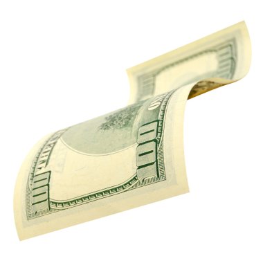 Yüz dolar izole.