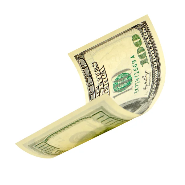 One hundred dollars isolated. — Stock Photo, Image