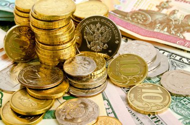 Coins and banknotes.