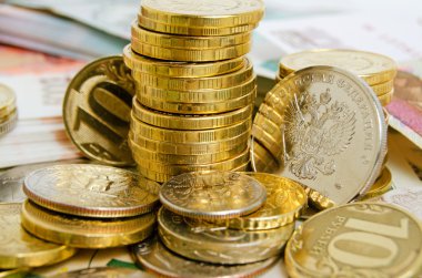 Coins and banknotes.