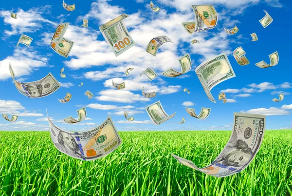 Geld in de lucht. — Stockfoto