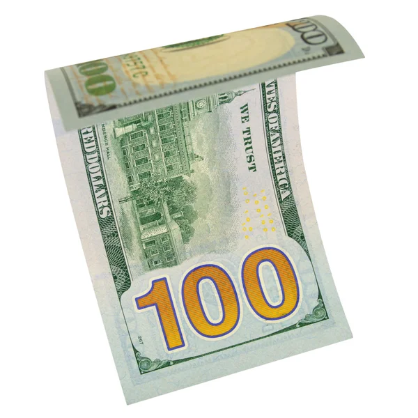 One hundred dollars isolated. — Stock Photo, Image