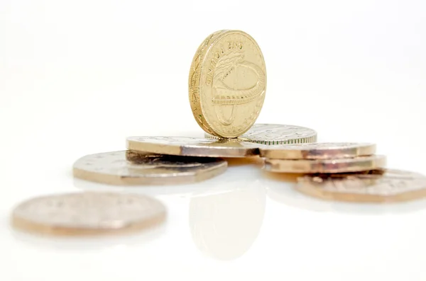 Британський фунт і пенсів. — стокове фото