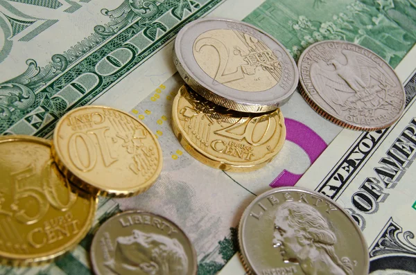 Euro-dólar . — Fotografia de Stock