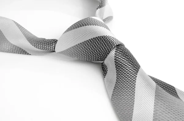 His tie in diagonal stripes. — Stock Photo, Image