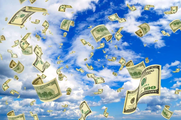 Geld in de lucht. — Stockfoto