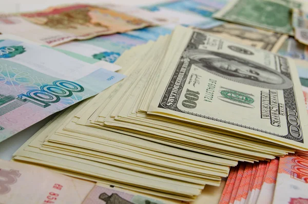 Spéculation monétaire le dollar rouble . — Photo