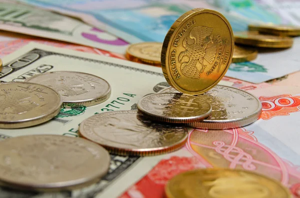 Speculatie met valuta, roebel aan dollar. — Stockfoto