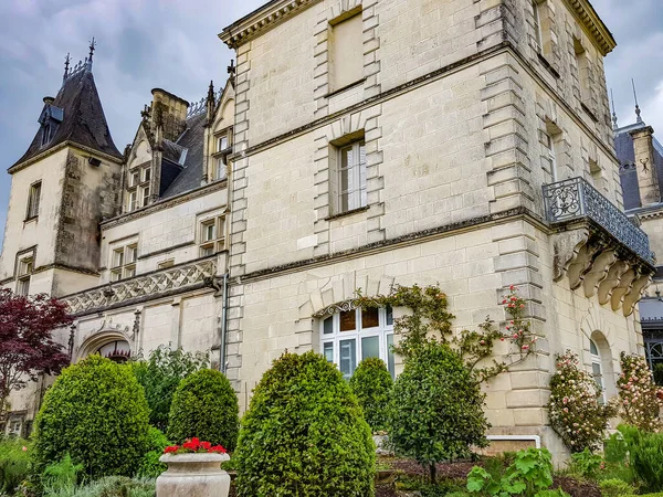 Francia Poitou Charente Maggio 2019 Antico Castello Chateau Mirambeau Situato — Foto Stock