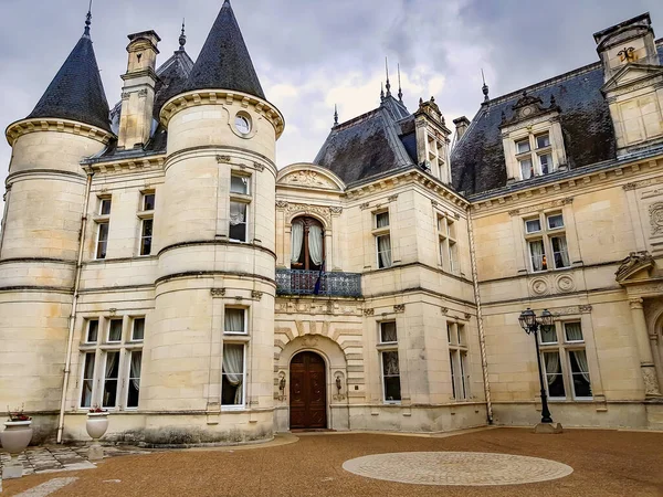 Francia Poitou Charente Maggio 2019 Antico Castello Chateau Mirambeau Situato — Foto Stock