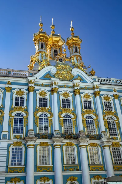 Palácio Catarina Cidade Pushkin Tsarskoye Selo Quilômetros Sul São Petersburgo — Fotografia de Stock