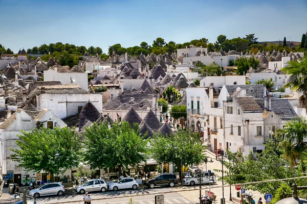 Talya Alberobello Ağustos 2014 Trulli Evleri Alberobello Köyünde Talya Trullo — Stok fotoğraf