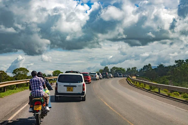 Africa Nairobi August 2016 Traficul Transport Peste Pod Centrul Orașului — Fotografie, imagine de stoc