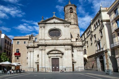 İSPAN, BARCELONA, EYLÜL, 2020 - İspanya 'nın Barselona merkezindeki Katolik Kilisesi