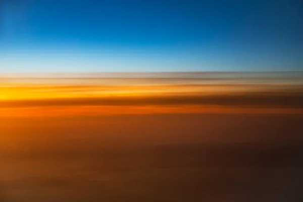 Вид Сверху Закат Над Облаками Оранжевых Тонах Облачный Ландшафт — стоковое фото