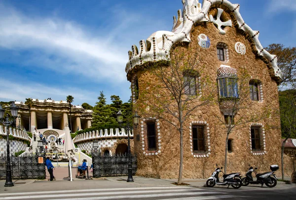 Spanya Barcelona 2021 Park Guell Barselona Bulunan Antoni Gaudi Tarafından — Stok fotoğraf