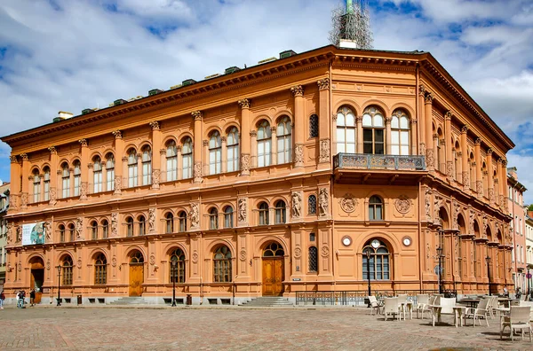 Lotyšsko Riga March 2021 Pohled Muzeum Umění Riga Bourse Náměstí — Stock fotografie