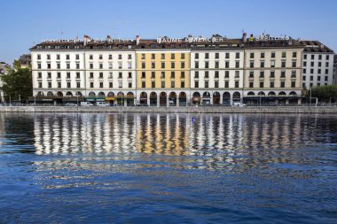 SWitzERLAND, GENEVA, AĞUSTOS, 2021 - Cenevre, İsviçre 'nin en kalabalık ikinci kentidir..