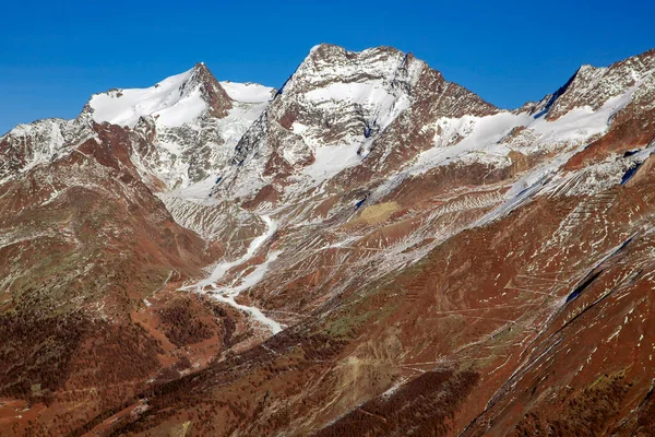 Das Herrliche Allalinhorn 4027M Teil Der Mischabelgruppe Saas Fee Tal — Stockfoto