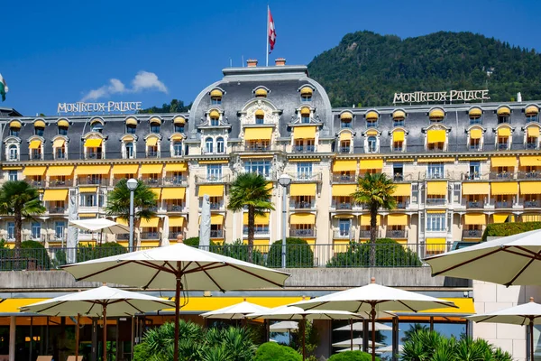 Schweiz Montreux August 2021 Das Fairmont Montreux Palace Hotel Liegt — Stockfoto