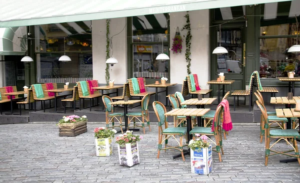 Vários cafés de verão ao ar livre — Fotografia de Stock