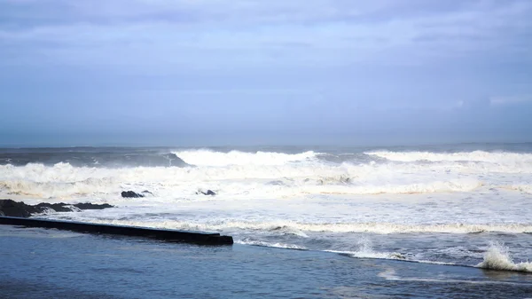 Poderosa tempestade de inverno no oceano Atlântico — Fotografia de Stock
