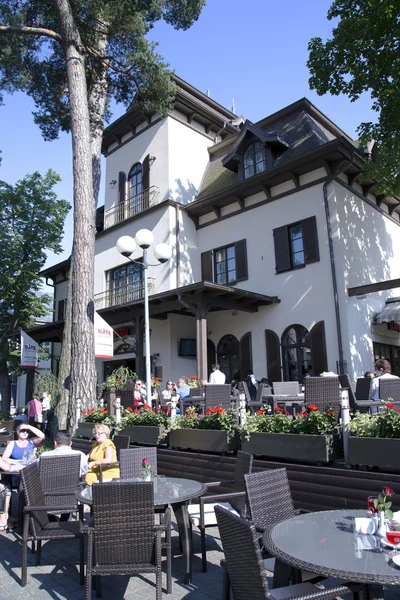 Summer patio restaurant of SLAVJANSKY — Stock Photo, Image