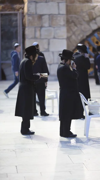 Jews being prayed at the Western Wall in Jerusalem — Stock Photo, Image