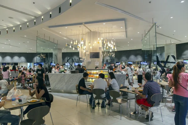 Jedzenie w Siam Paragon to centrum handlowego w Bangkoku — Zdjęcie stockowe
