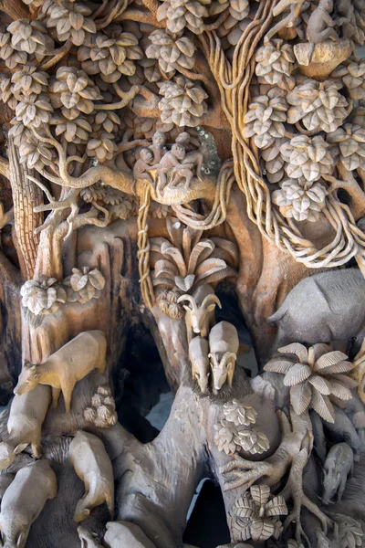 Thailand wood carving art — Stock Photo, Image