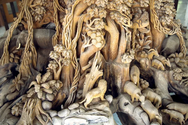 Thailand wood carving art — Stock Photo, Image