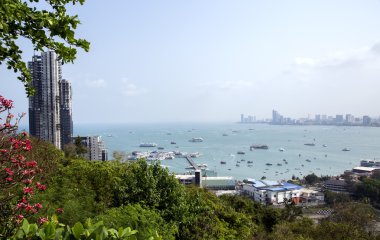 Pattaya şehir manzaralı tepeden