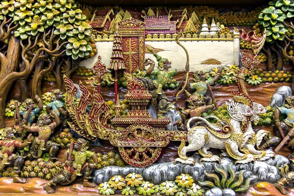 Tailandia Tallado en madera Arte —  Fotos de Stock