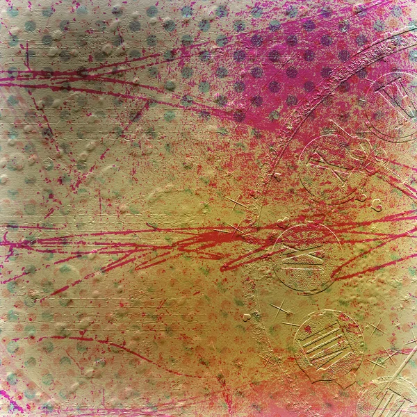 Τσιμεντένιο τοιχίο με ανάγλυφο μοτίβο με τη μορφή πολυ-χρωματιστές μπάλες. — Φωτογραφία Αρχείου