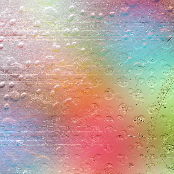 Cement wall with a relief pattern in the form of multi-colored balls — Stock Photo, Image