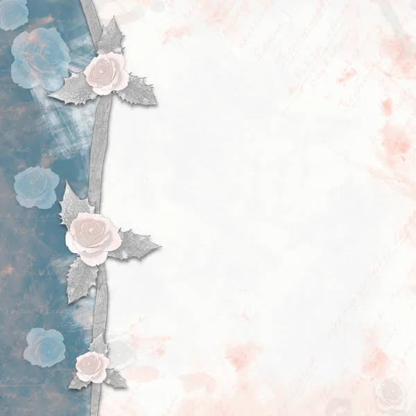 Abstrakter Hintergrund mit bemalten Rosen — Stockfoto