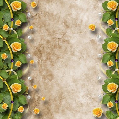 Buket Sarı Gül ile güzel tebrik kartı