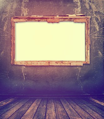 Eski cam metal antika duvar üzerinde çivi