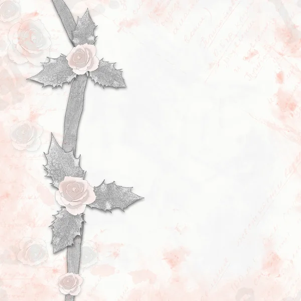 Abstracte achtergrond met rozen geschilderd — Stockfoto