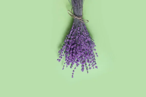 Lavanda Púrpura Para Diseño Impresión Sobre Fondo Papel Verde Decoración —  Fotos de Stock