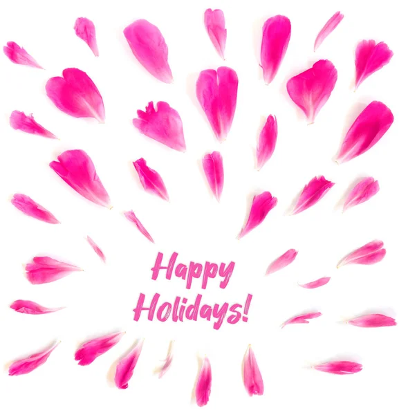 Bloemblaadjes Van Mooie Delicate Roze Pioenroos Witte Geïsoleerde Achtergrond Pioenroos — Stockfoto