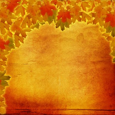 Grunge kağıt tasarımı scrapbooking tarzı renkli sonbahar f