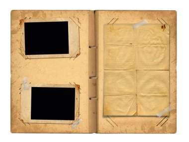 Vintage List için fotoğraf izole beyaz zemin üzerine açık