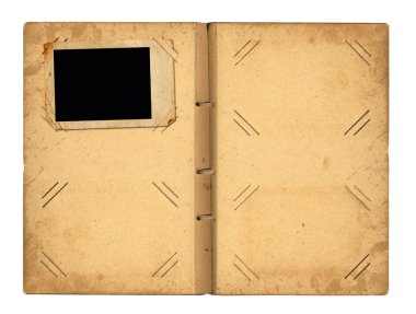 Vintage List için fotoğraf izole beyaz zemin üzerine açık