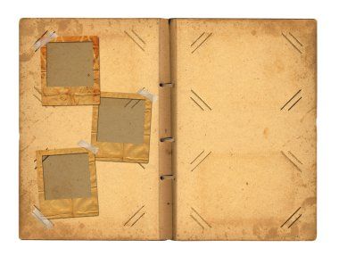 Vintage List için fotoğraf izole beyaz zemin üzerine açık