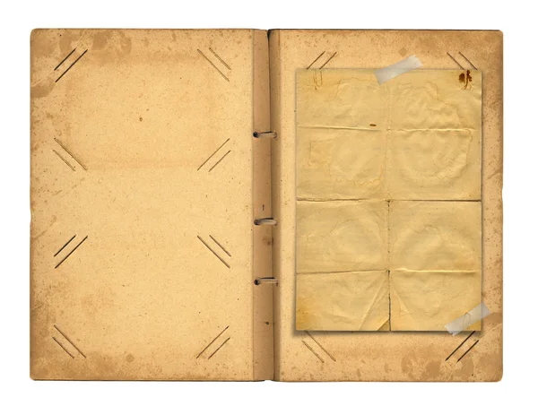 Vintage List için fotoğraf izole beyaz zemin üzerine açık