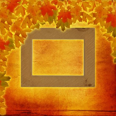 Grunge kağıt tasarımı scrapbooking tarzı renkli sonbahar f