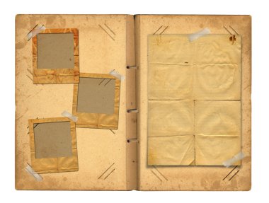 Vintage List için fotoğraf izole beyaz zemin üzerine açık